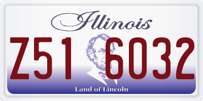IL license plate Z516032