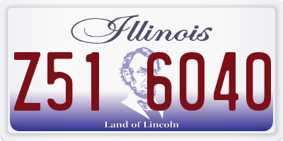 IL license plate Z516040