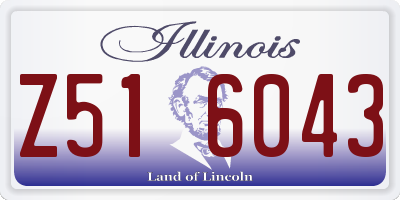 IL license plate Z516043