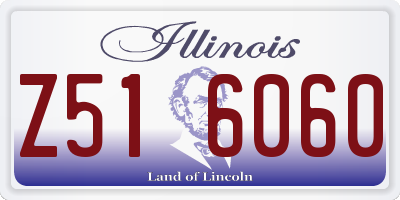 IL license plate Z516060