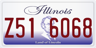 IL license plate Z516068