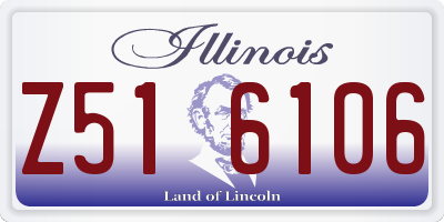IL license plate Z516106