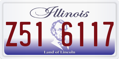 IL license plate Z516117