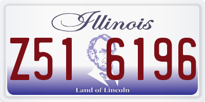 IL license plate Z516196