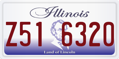 IL license plate Z516320