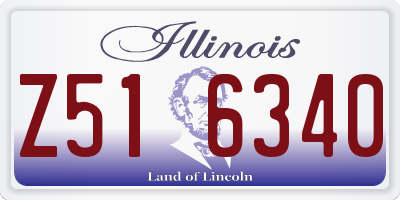 IL license plate Z516340