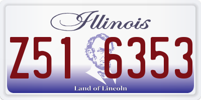 IL license plate Z516353