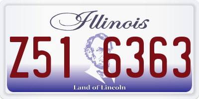 IL license plate Z516363