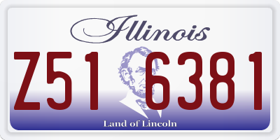 IL license plate Z516381