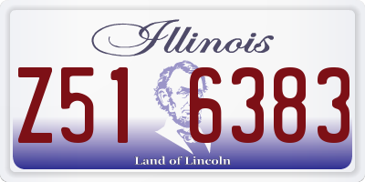 IL license plate Z516383