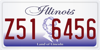 IL license plate Z516456