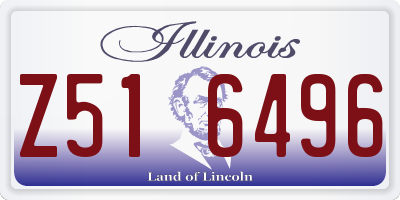 IL license plate Z516496