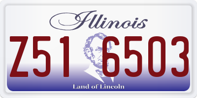 IL license plate Z516503