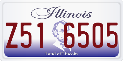 IL license plate Z516505
