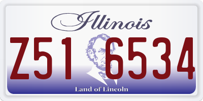 IL license plate Z516534