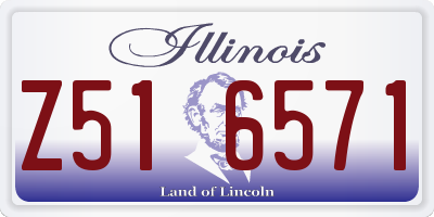 IL license plate Z516571