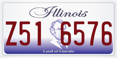 IL license plate Z516576