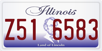 IL license plate Z516583