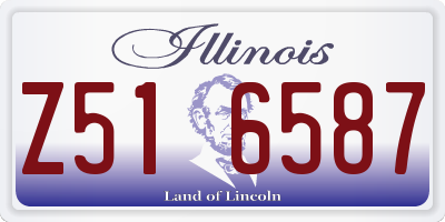IL license plate Z516587