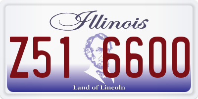 IL license plate Z516600