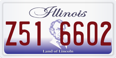 IL license plate Z516602