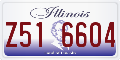 IL license plate Z516604