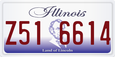 IL license plate Z516614