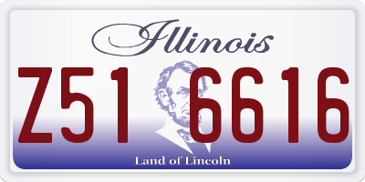 IL license plate Z516616