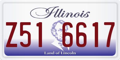IL license plate Z516617