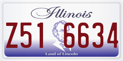 IL license plate Z516634
