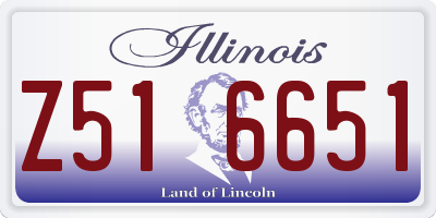 IL license plate Z516651