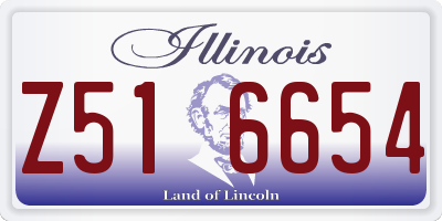 IL license plate Z516654