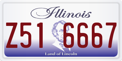 IL license plate Z516667