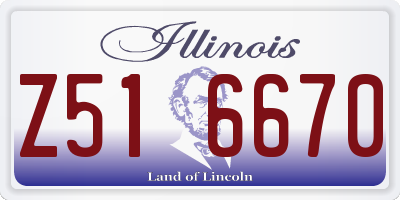 IL license plate Z516670
