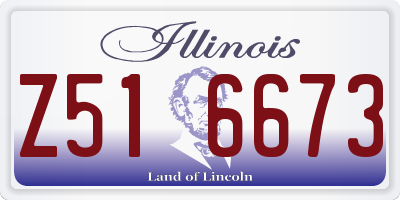 IL license plate Z516673