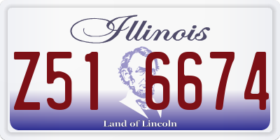 IL license plate Z516674
