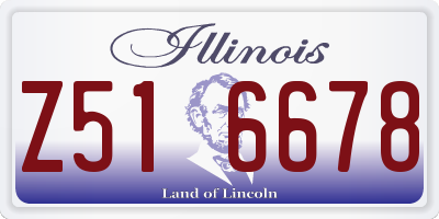 IL license plate Z516678