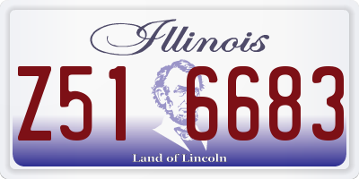 IL license plate Z516683