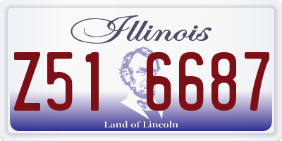 IL license plate Z516687