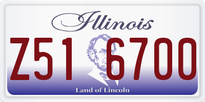 IL license plate Z516700