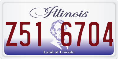 IL license plate Z516704
