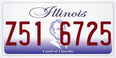 IL license plate Z516725