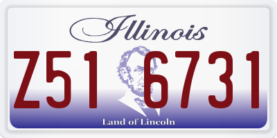 IL license plate Z516731