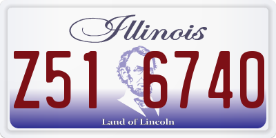 IL license plate Z516740