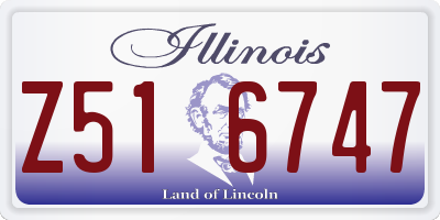 IL license plate Z516747