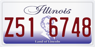 IL license plate Z516748