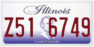 IL license plate Z516749