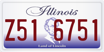 IL license plate Z516751