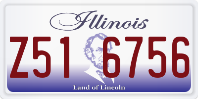 IL license plate Z516756