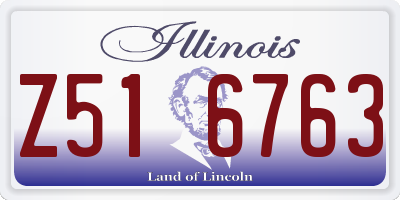 IL license plate Z516763